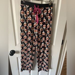 Women’s Super soft Night Pants With Mushroom Skulls Size Small René Rofé